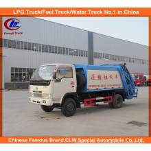 6 Wheeler Dongfeng 5cbm Сжатый мусоровоз, Мини мусоровоз